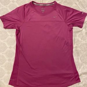 Nike Dri-Fit Running Short Sleeve Shirt - Large